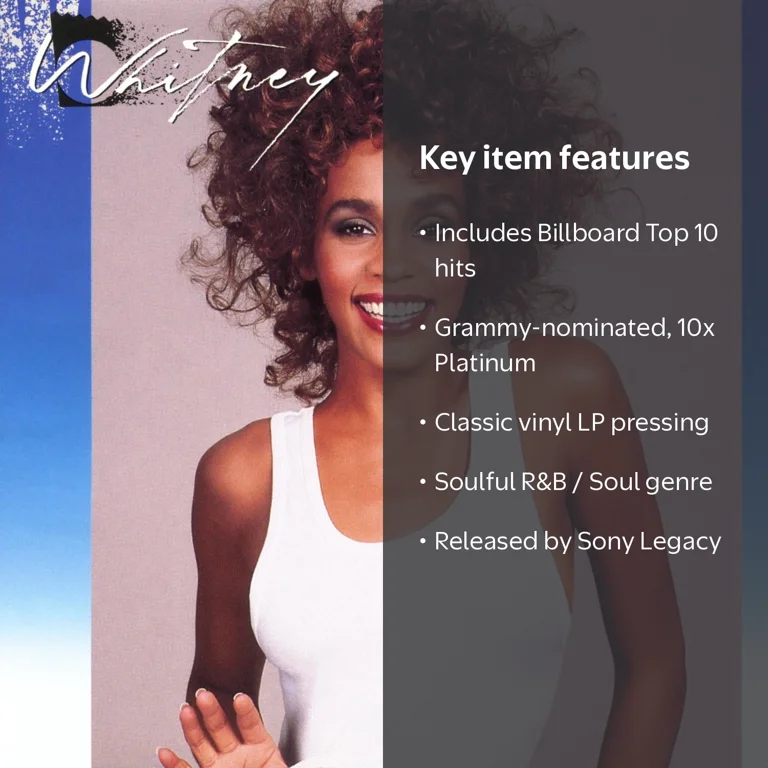 Whitney Houston - 'Whitney' Vinyl LP - R&B / Soul Genre - Walmart.com