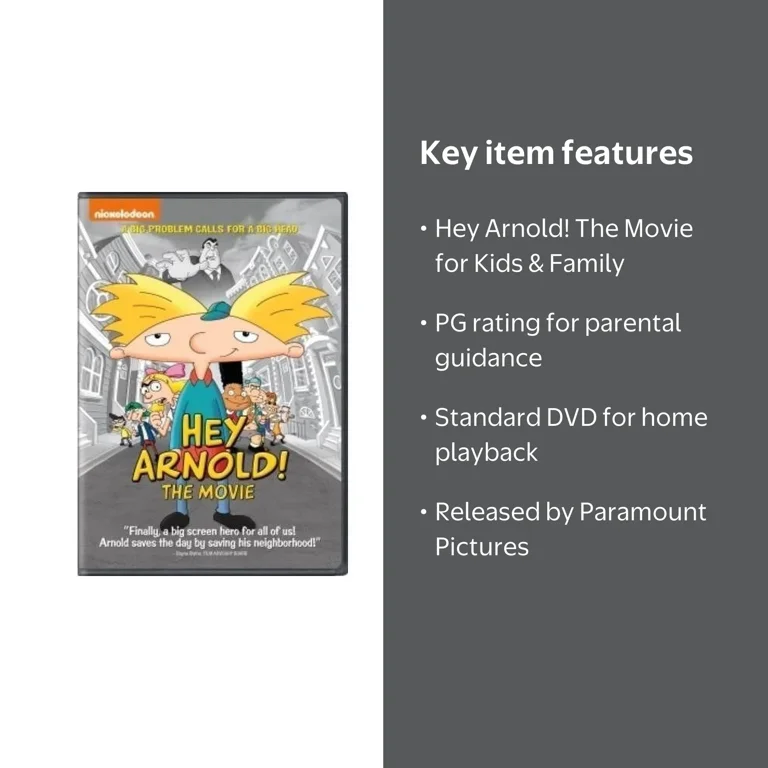 Paramount Home Video, DVD, Hey Arnold The Movie PG, Kids & Family