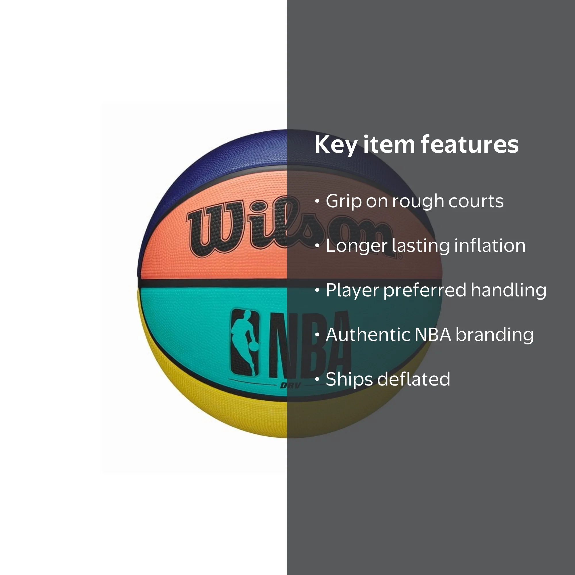 Wilson NBA DRV Alternating Outdoor Basketball Durable Outdoor