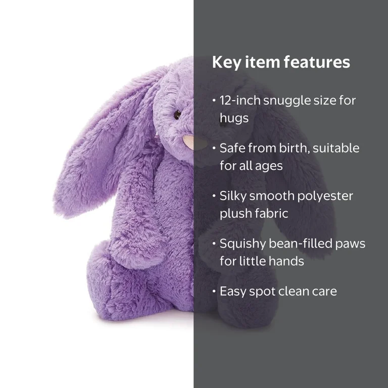 Jellycat Bashful Bunny Iris Plush, Medium - Walmart.com