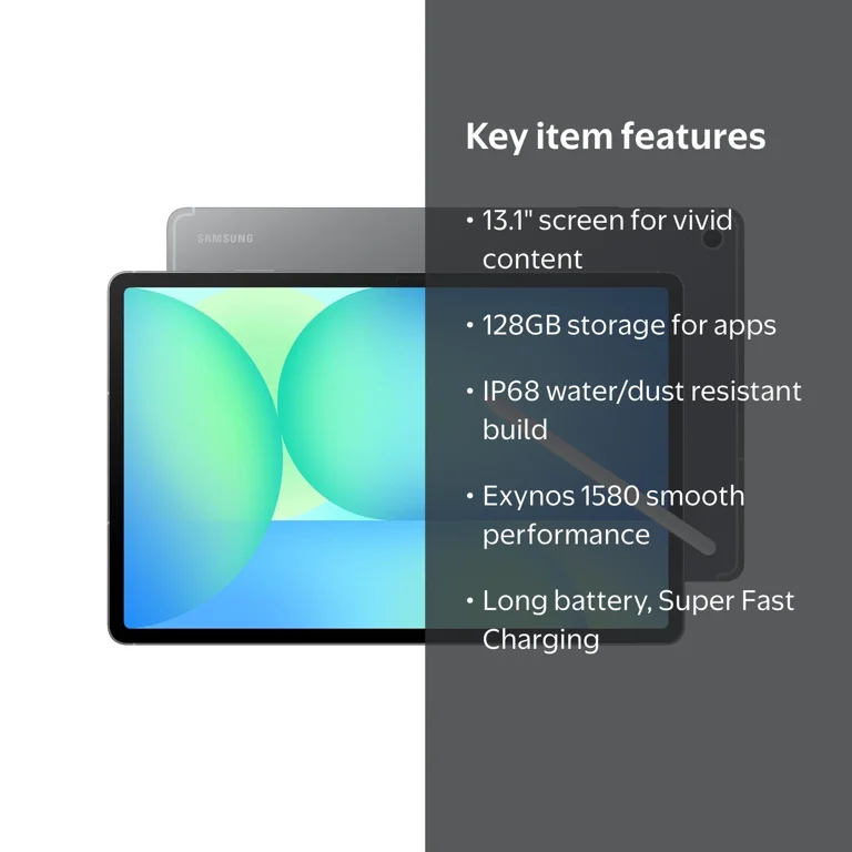Samsung, Galaxy Tab S10 FE+ Plus, 128GB, 13.1