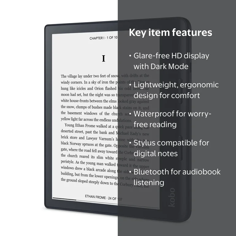 Kobo Sage eReader (Black) with Cloud Reading Feature - Walmart.com