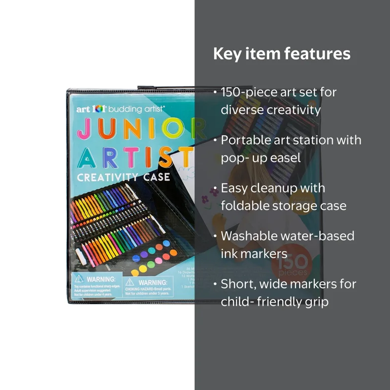 Art 101 Kids Artist Travel Supply Sketch Kit, Multifunctional