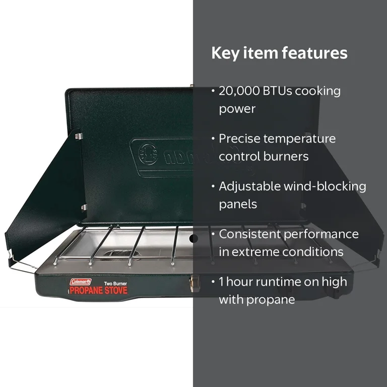 kanaboo　Coleman セット② Coleman 2-Burner Propane Camping Stove, 20,000 BTUs with Wind