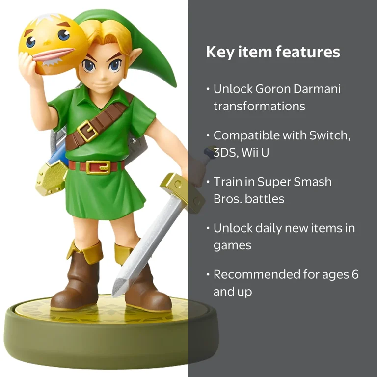 Majoras Mask Link amiibo for The Legend Of Zelda Breath of the