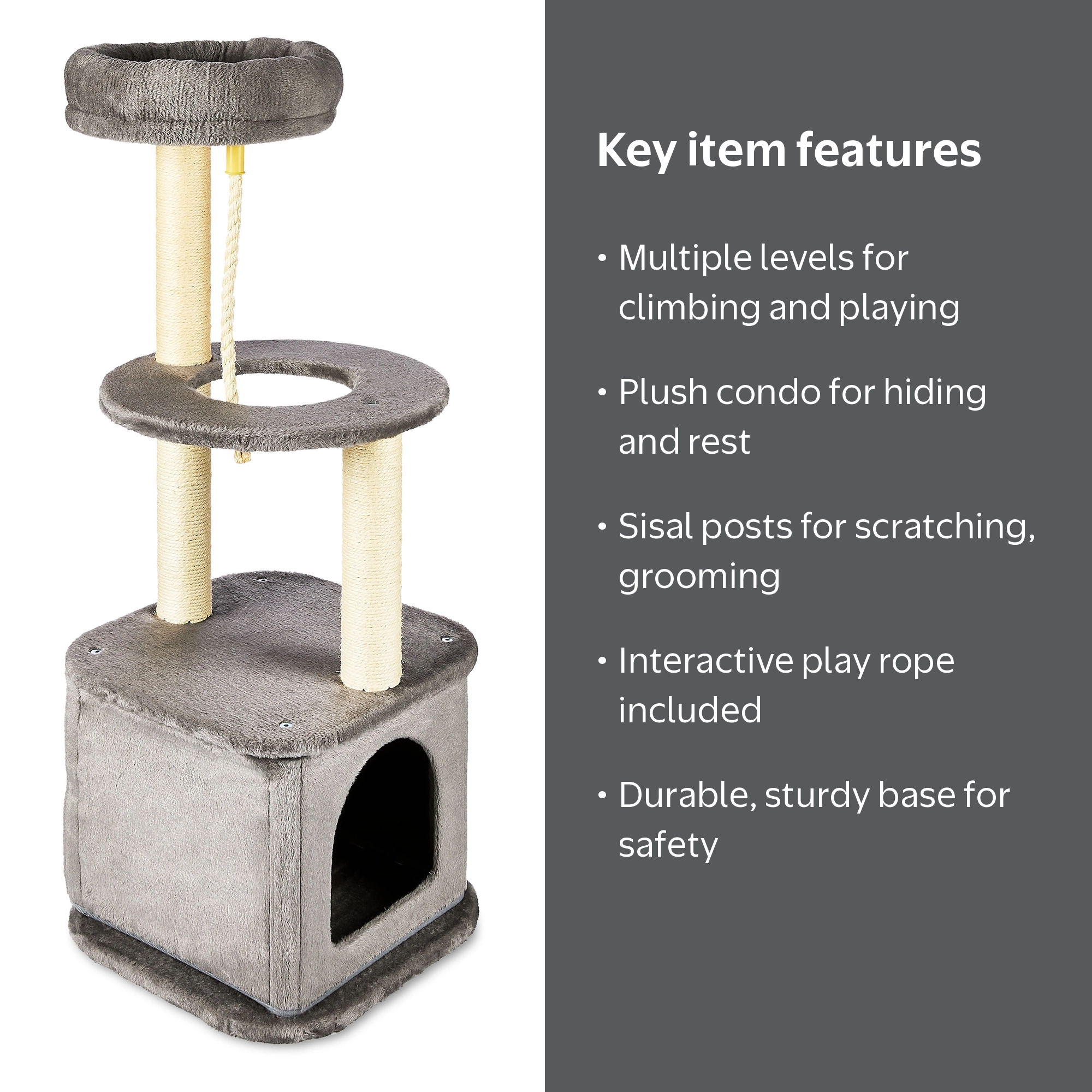 Vibrant Life 4-Level Cat Tree Tower with Condo and Sisal Post