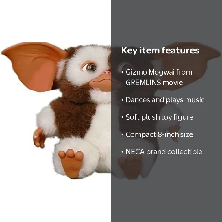 NECA, GREMLINS Movie Gizmo Mogwai Dancing Musical Plush 8