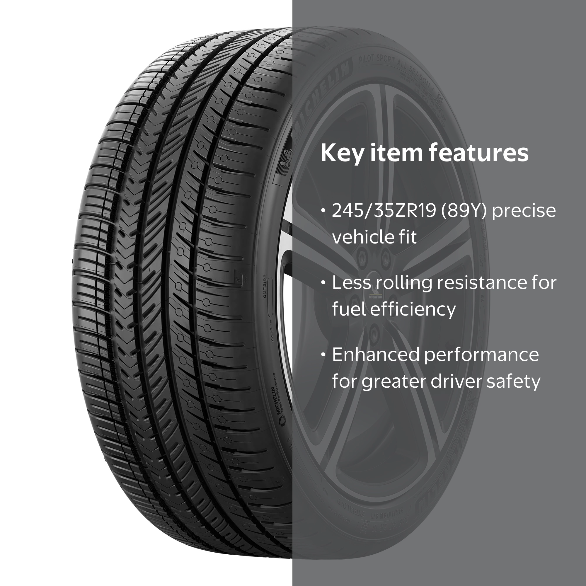 Michelin Pilot Sport All-Season 4 245/35ZR19 (89Y) Tire Fits: 2020