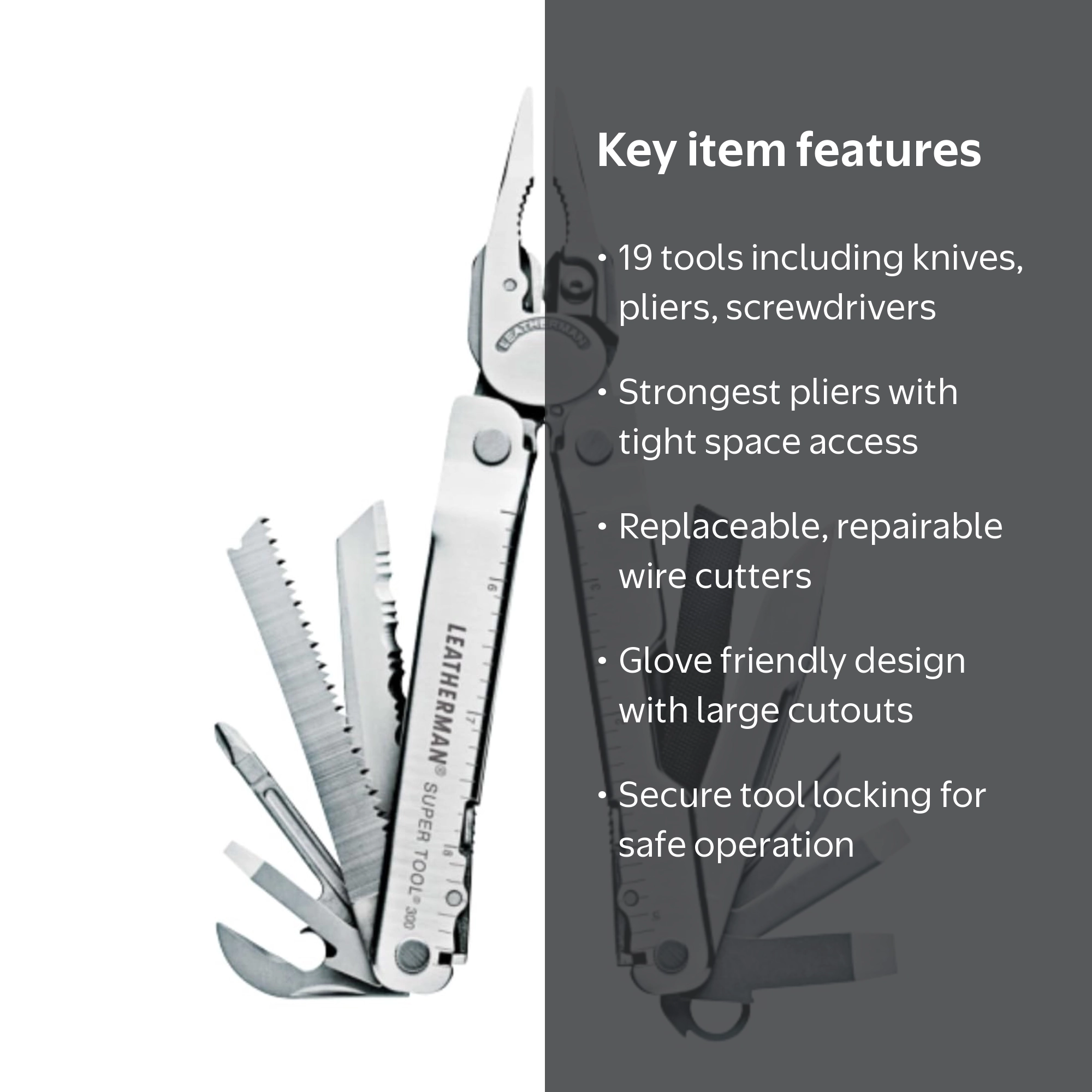 Leatherman Heavy-Duty Super Tool 300 Multi Tool with Stainless 