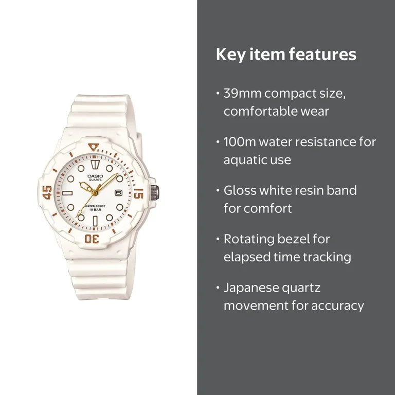 Casio Ladies 100m Water Resistant 3 Hand Analog Date/Day Display