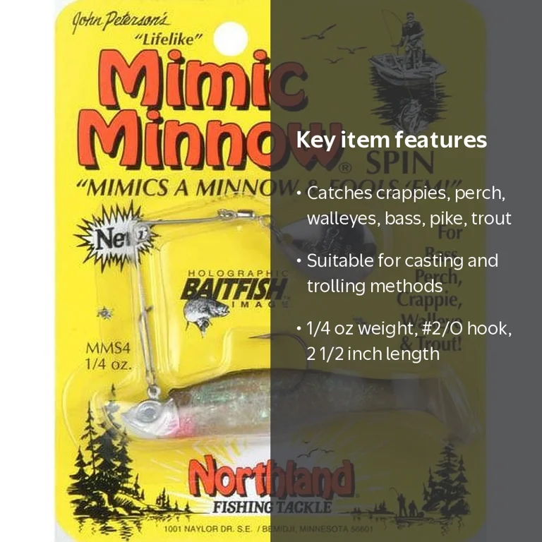 Northland Tackle Mimic Minnow Spin, Spin Jig and Tail, Freshwater