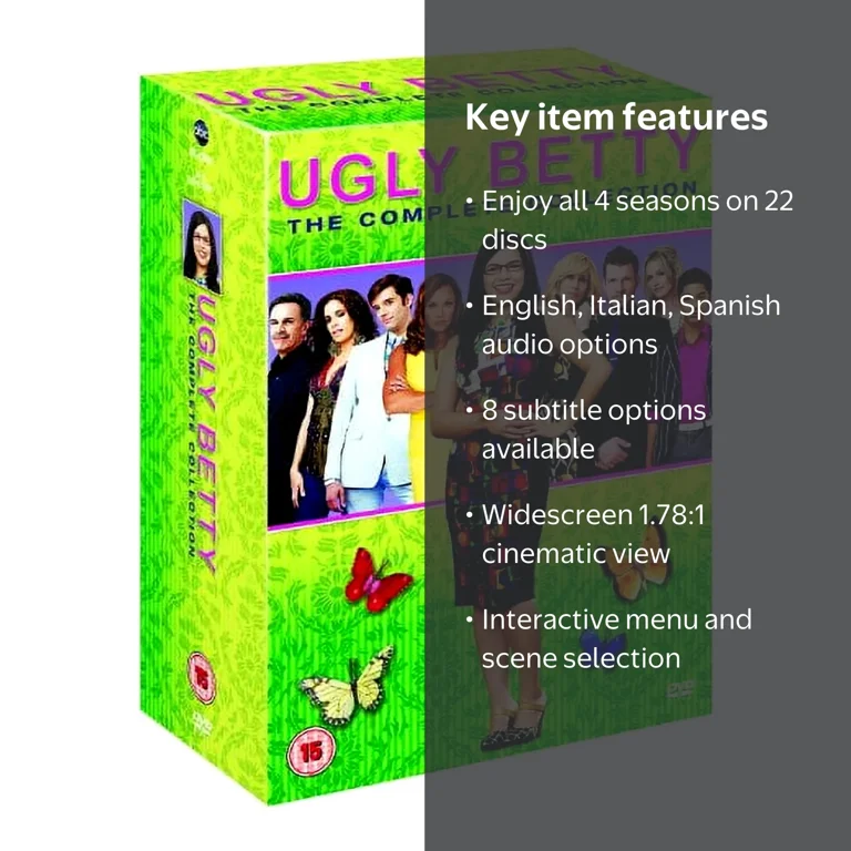 アグリー・ベティ DVD シーズン1-4 全巻セット Ugly Betty Complete Collection (Seasons 1-4) - 22-DVD Box Set