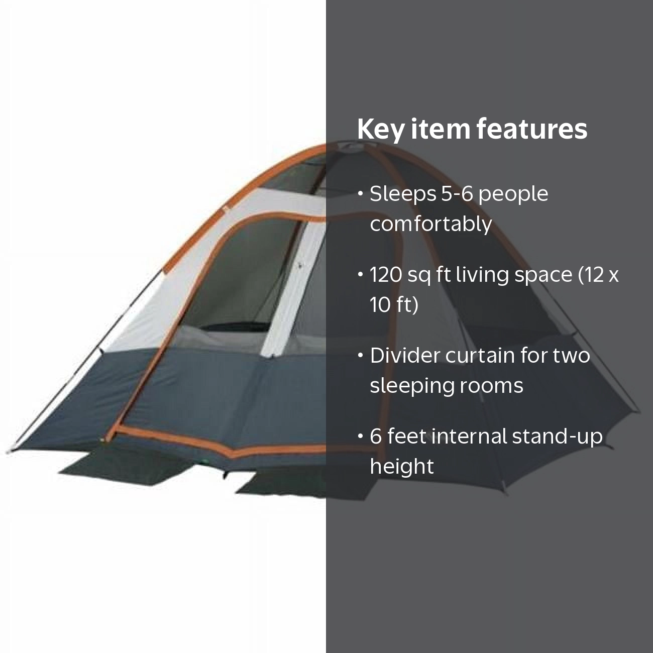 Wenzel 12 x 10 x 72 in. Mountain Trails Salmon River 2-Room Dome