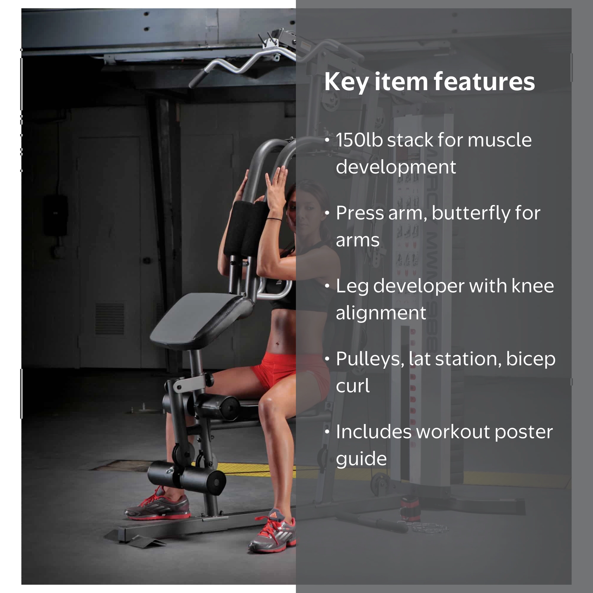 Marcy Home Gym System MWM-988, 150lb Weight Stack Machine