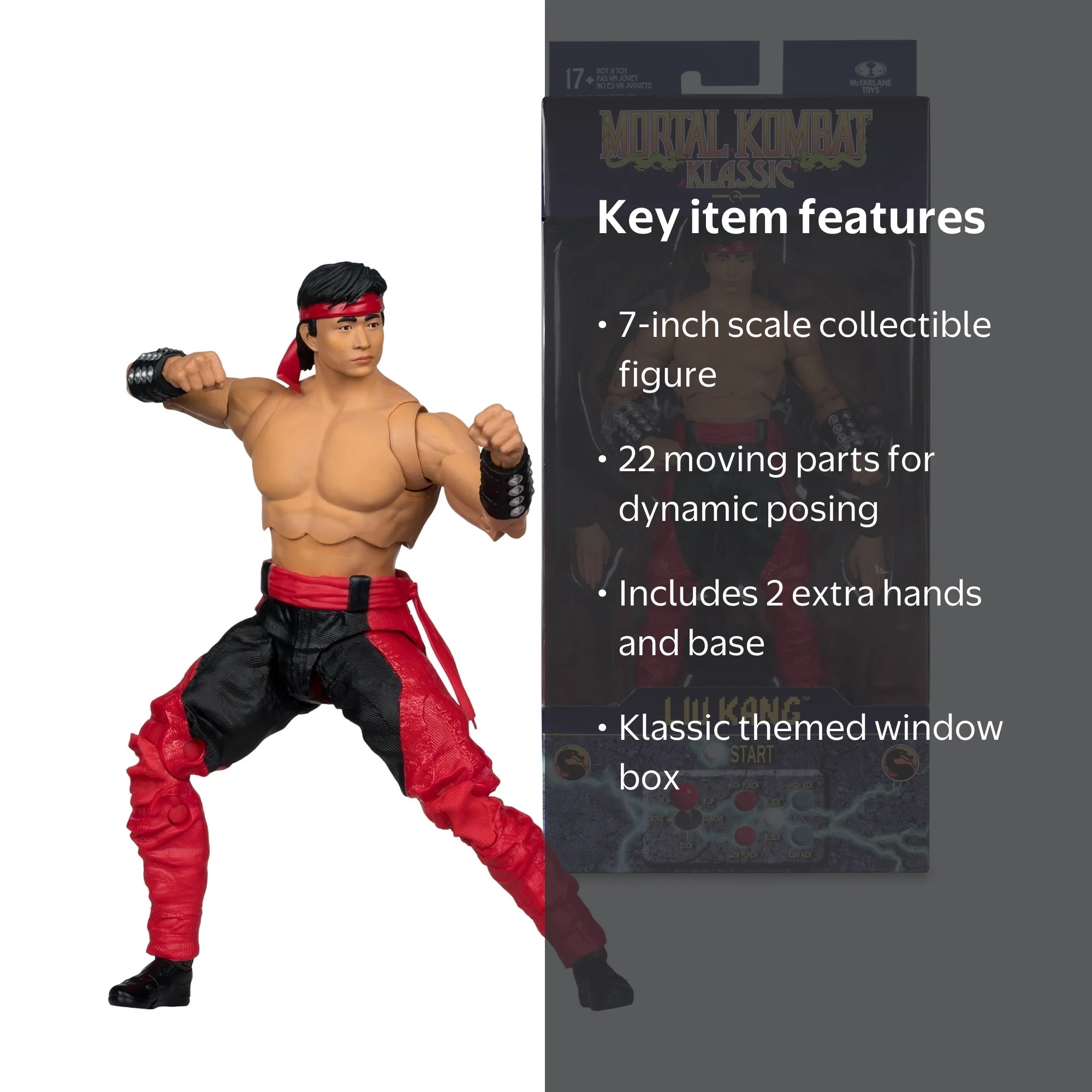 McFarlane Toys, Mortal Kombat Klassic, Liu Kang Action Figure, 7