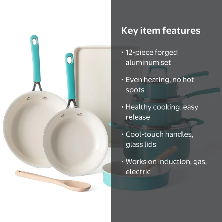 Martha Stewart Everyday Charlemont 12-Piece Aluminum Cookware Set