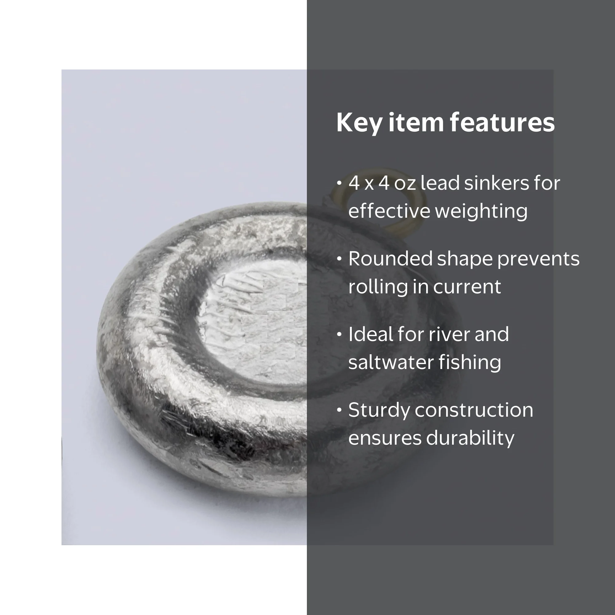 Bullet Weights Lead Disc Sinkers 4 oz 4-Pack Compact Fishing Tackle for Surf and River - Walmart.com Bullet Weights Lead Disc Sinkers 4 oz 4-Pack Compact Fishing Tackle for Surf and River - Walmart.com