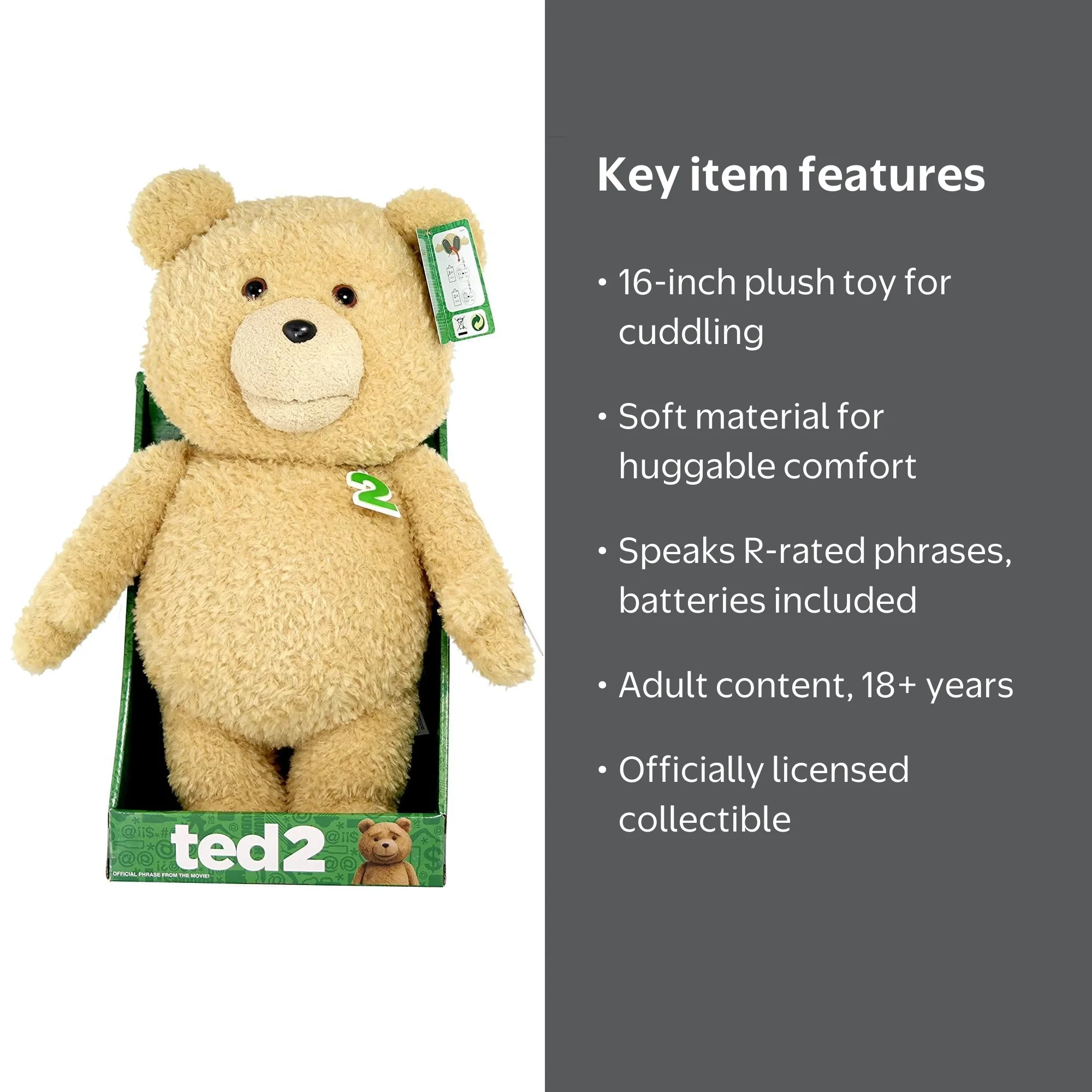 Ted 16in Animated Plush W/ Sound - Walmart.com