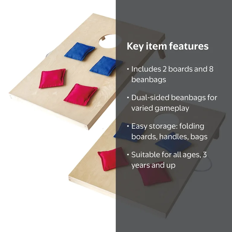 MinnARK, Cornhole Wooden, 10 Pieces, Family Games, Ages 3+