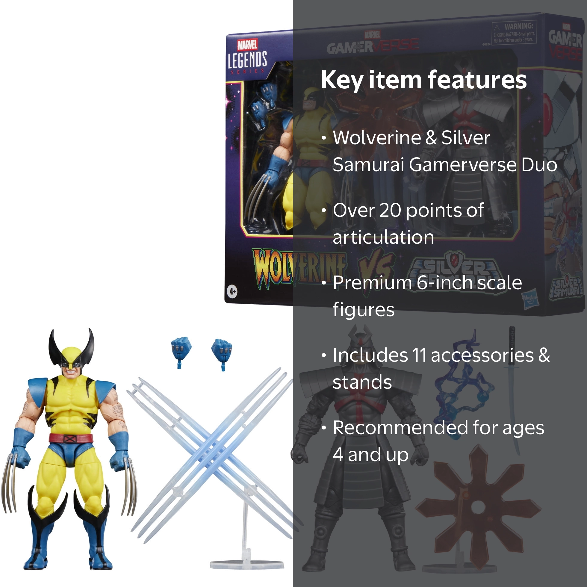 Marvel Legends - Wolverine vs Silver Samurai 2-Pack, 6-inch