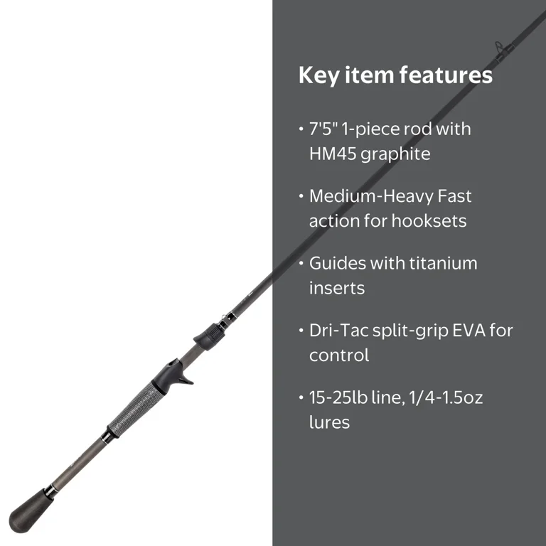 1 8 to 1 ounce lure weight fishing rod Custom GTA Tuned Up Custom Rods Ultra Light Action Lew's, Casting Fishing Rod, 7'5"