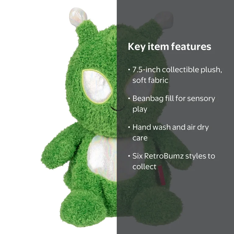 BumBumz Cute Alien Matt Plushie - 7.5-inch Collectible Stuffed Toy