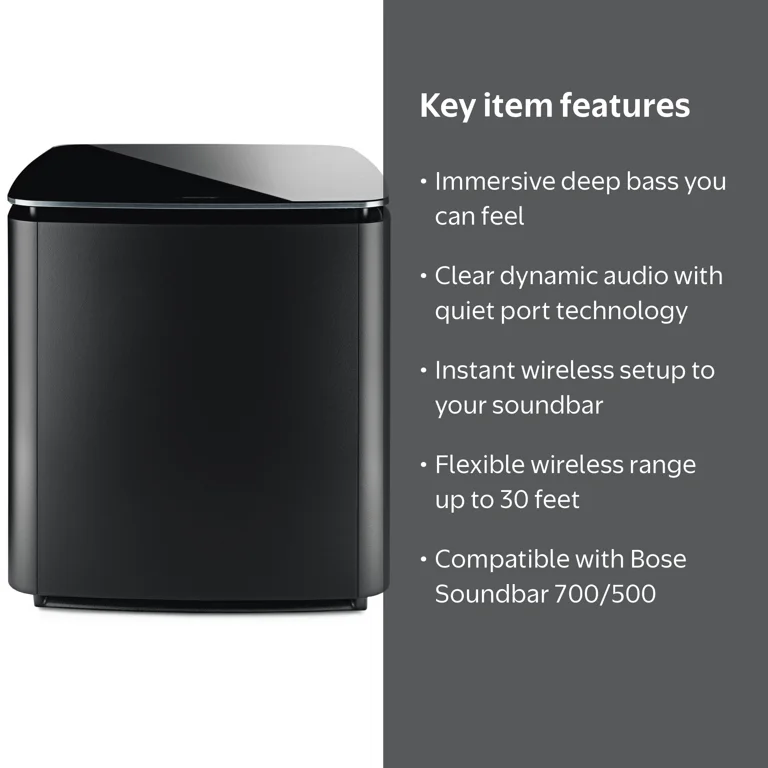 Bose Bass Module 700 Wireless Subwoofer - Black - Walmart.com