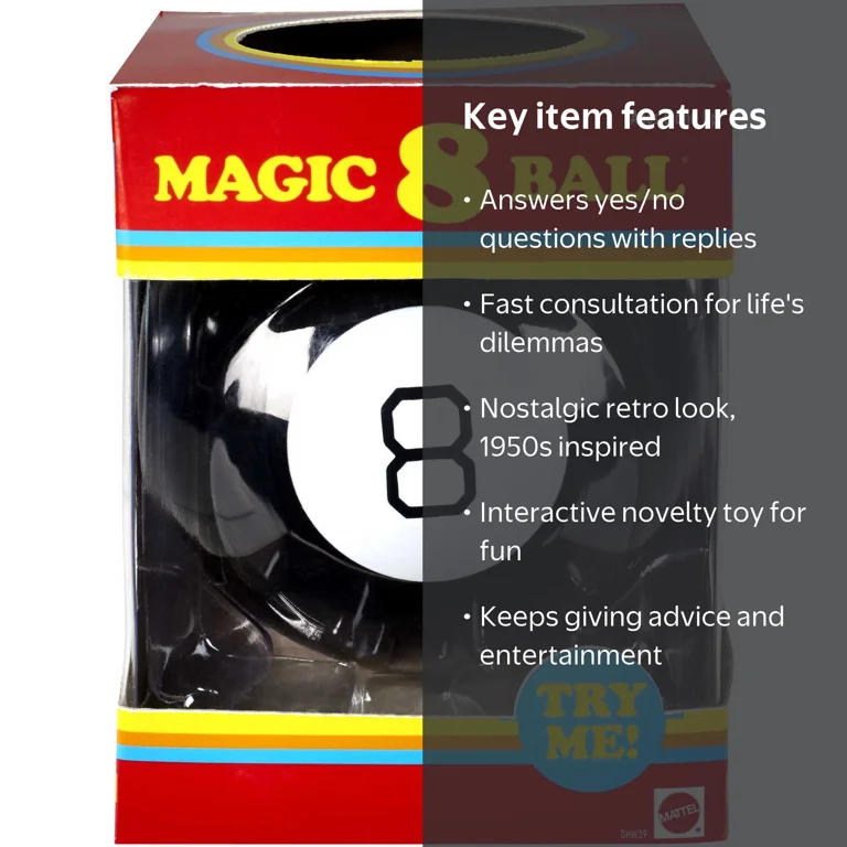 Mattel, Magic 8 Ball Toys and Games, Retro Theme Fortune Teller