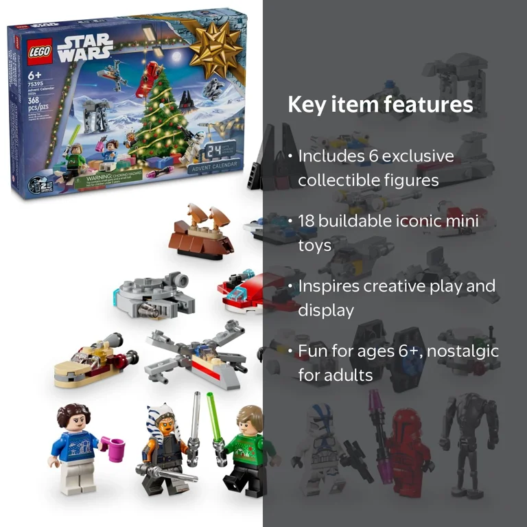 LEGO, Star Wars Advent Calendar, 75395, 368 Pieces - Walmart.com