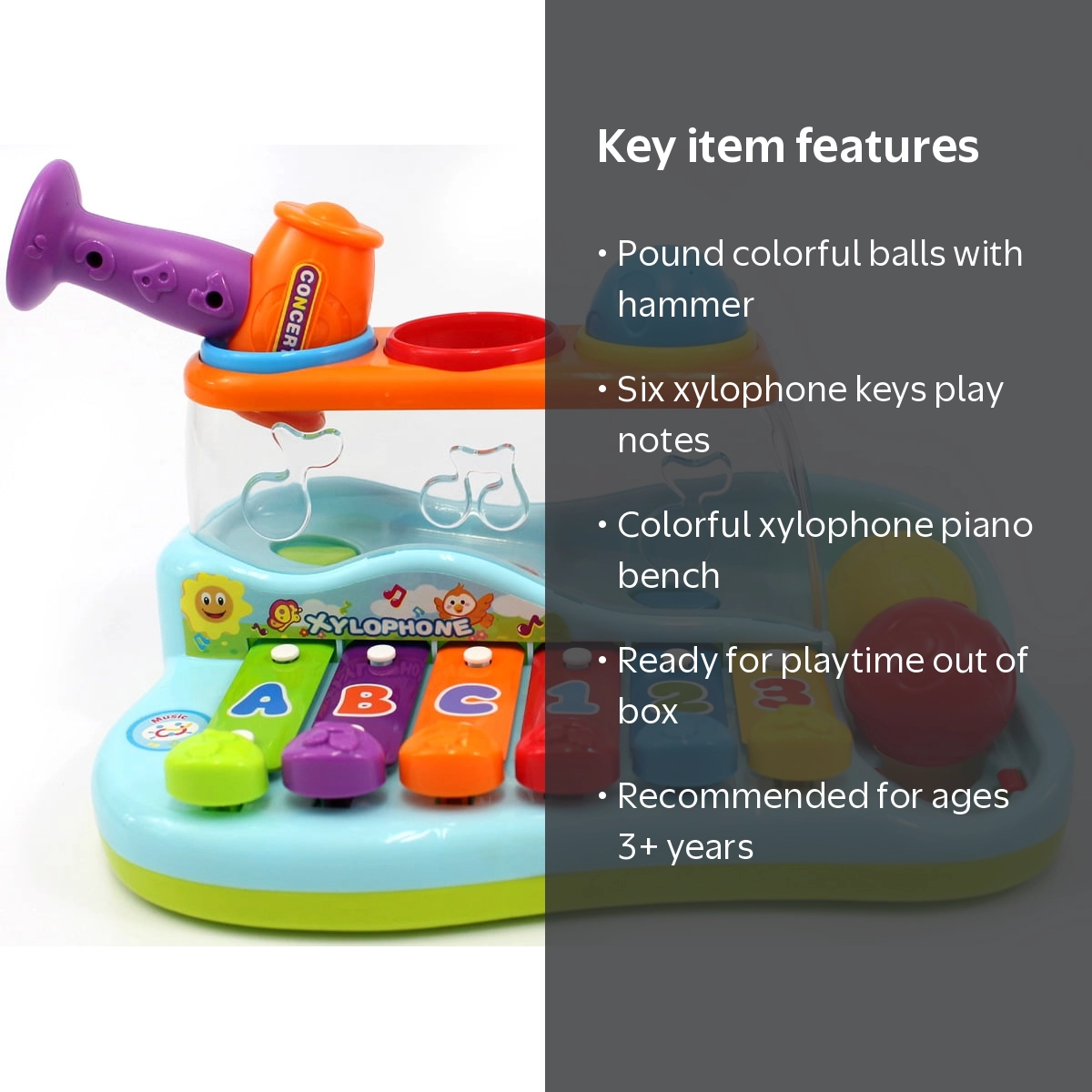 Toolbench Time! PlayWorld Rainbow Xylophone Piano - Pounding Bench