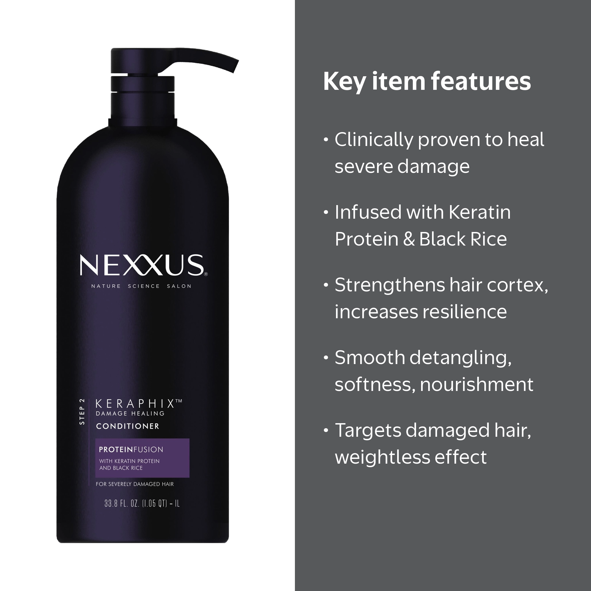 Nexxus Keraphix Damage Healing Conditioner, 33.8 fl oz - Walmart.com