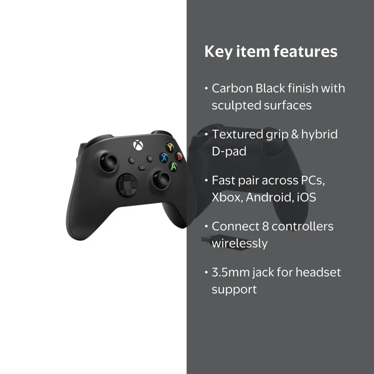 Microsoft Xbox Wireless Controller with Accessories in Carbon