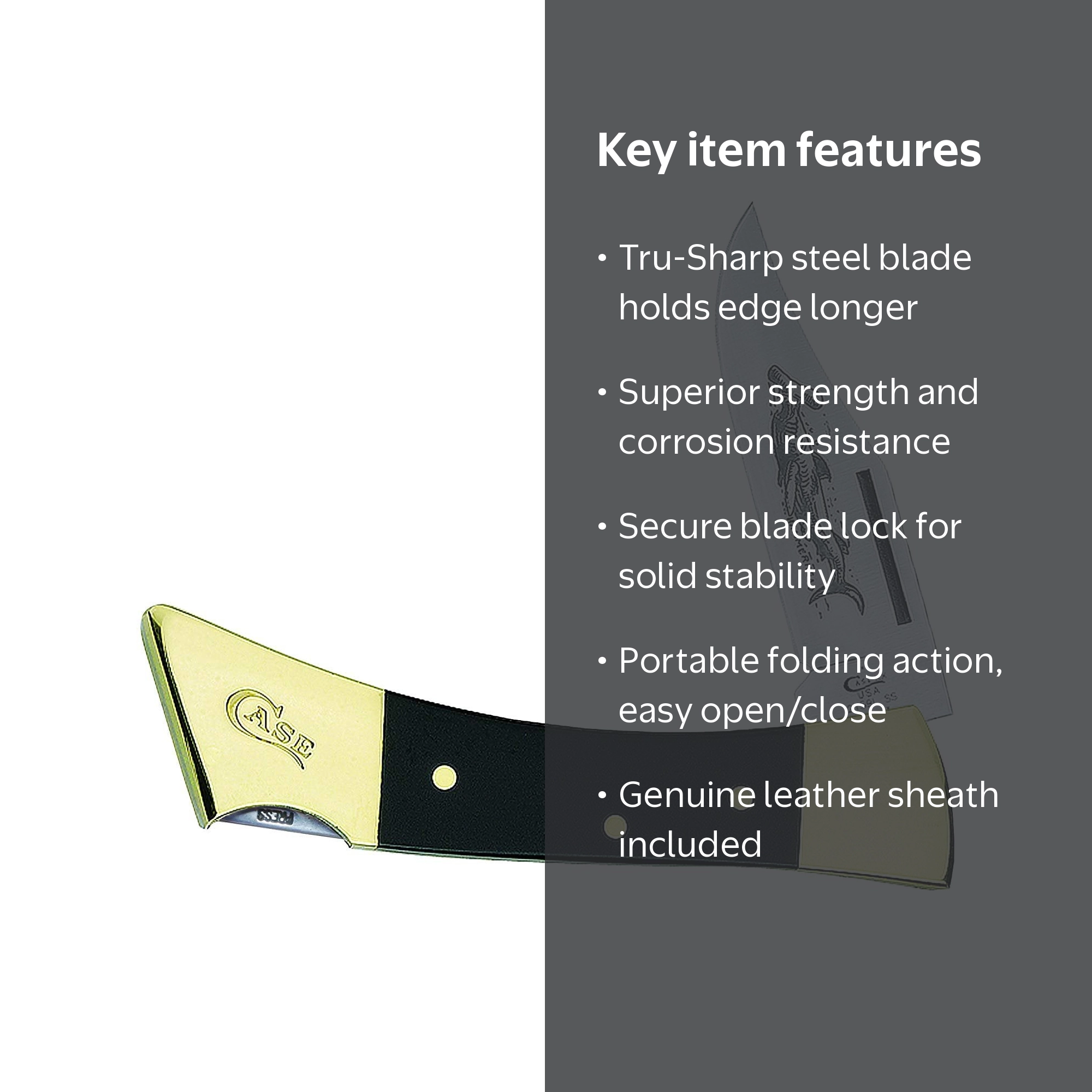 Case Black Hammerhead Pocket Knife — Heavy-Duty Construction