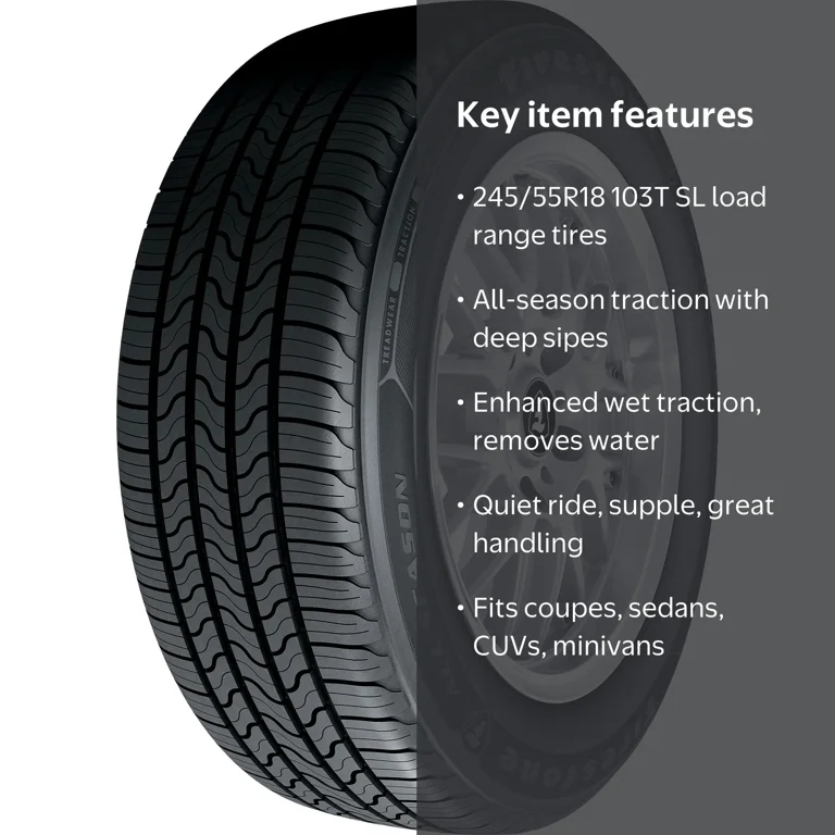 Firestone オンロードタイヤ Firestone All Season All Season 245/55R18 103T Passenger Tire