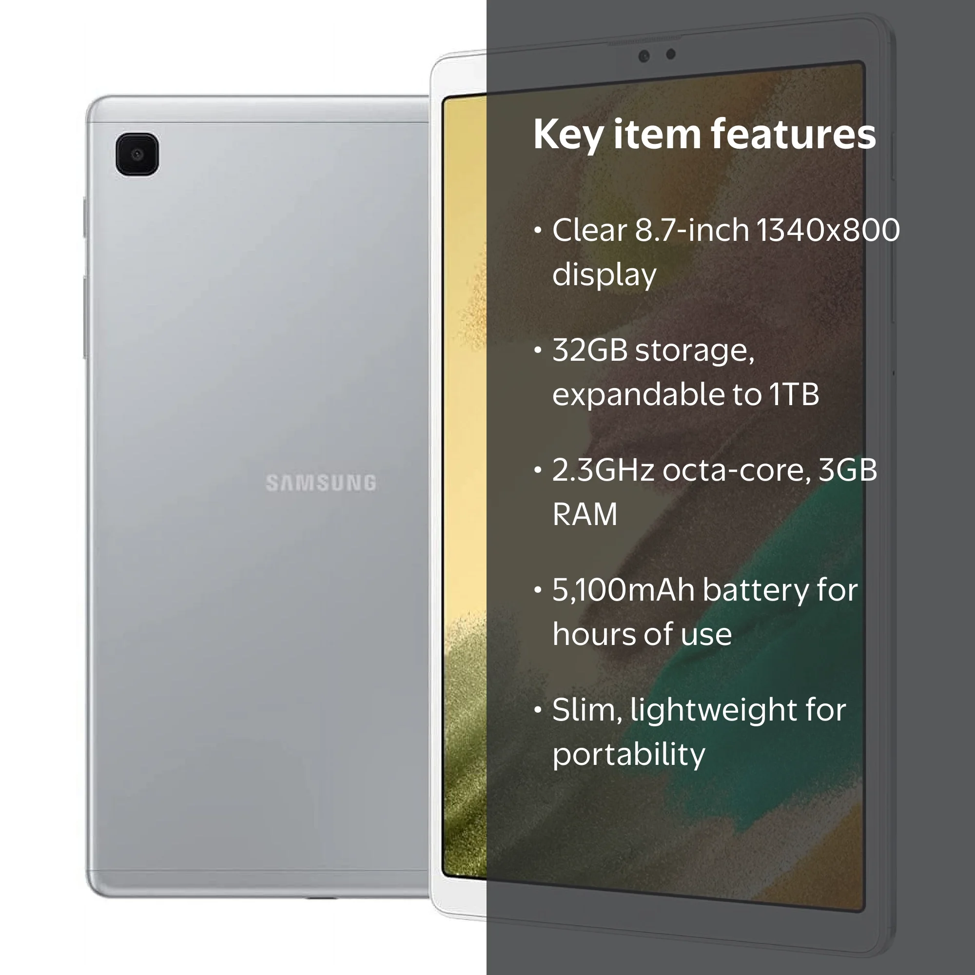 SAMSUNG Galaxy Tab A7 Lite (2021, 32GB, 3GB RAM) 8.7