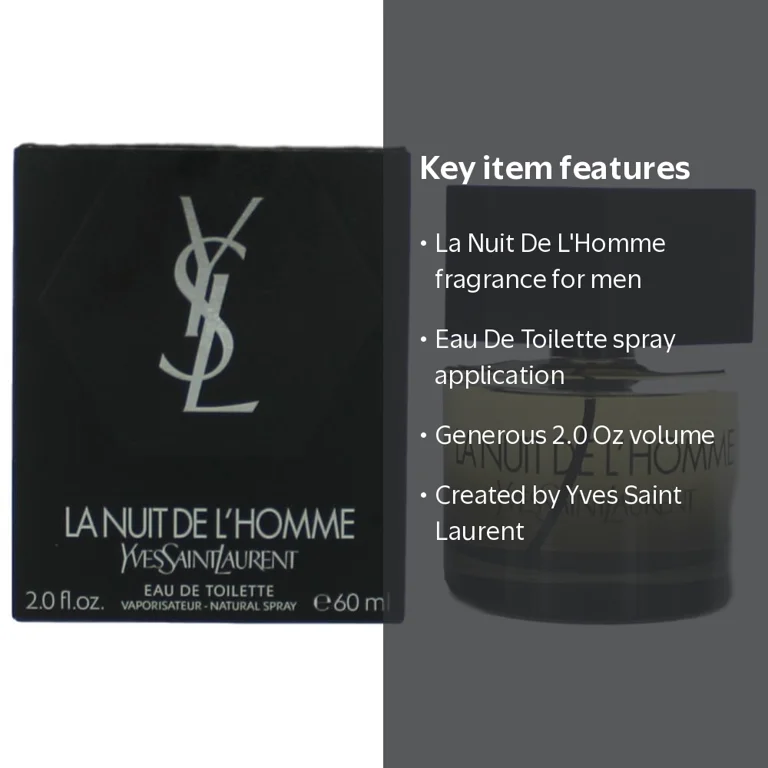 Yves Saint Laurent, La Nuit De L'Homme Eau De Toilette Spray, 2 Oz