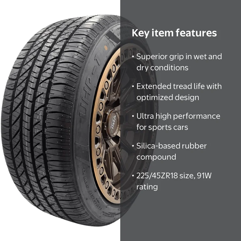 SuperMax UHP-1 UHP 225/45ZR18 91W Passenger Tire - Walmart.com