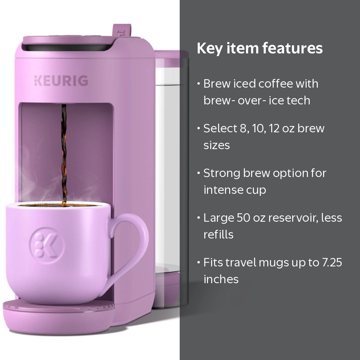 コーヒー Keurig Keurig K-Mini Mate Plus Coffee Maker - Wild Orchid, Compact, 50 oz