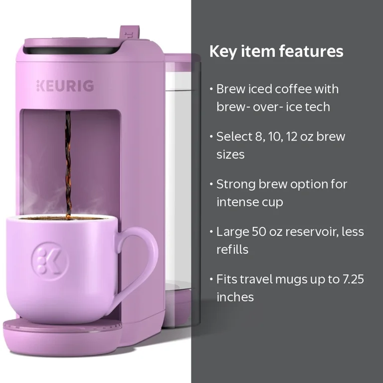 Keurig K-Mini Mate Plus Coffee Maker - Wild Orchid, Compact, 50 oz Keurig K-Mini Mate Plus Coffee Maker - Wild Orchid, Compact, 50 oz