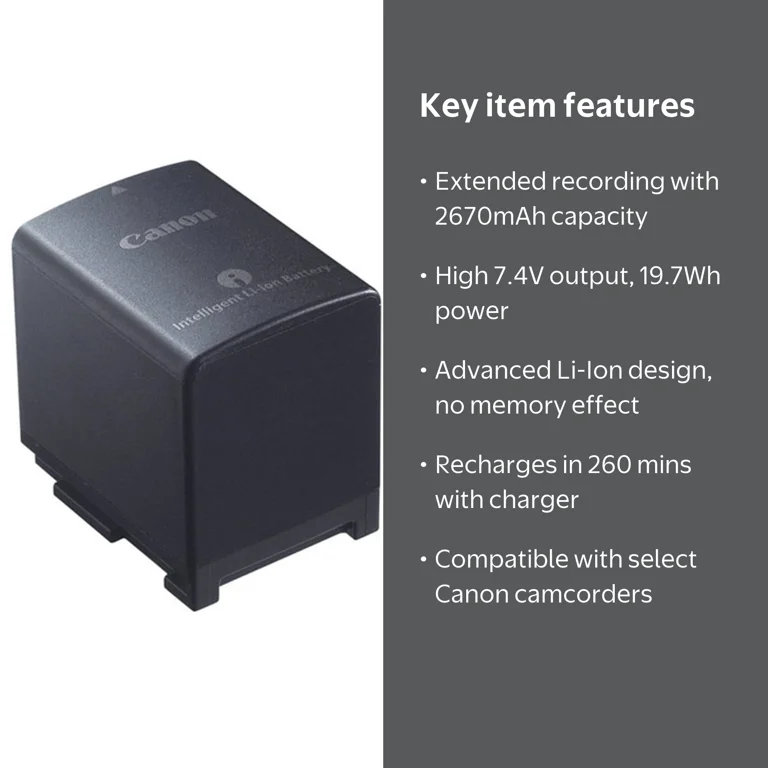 Canon BP-828 2670mAh Lithium-Ion Battery Pack - Walmart.com