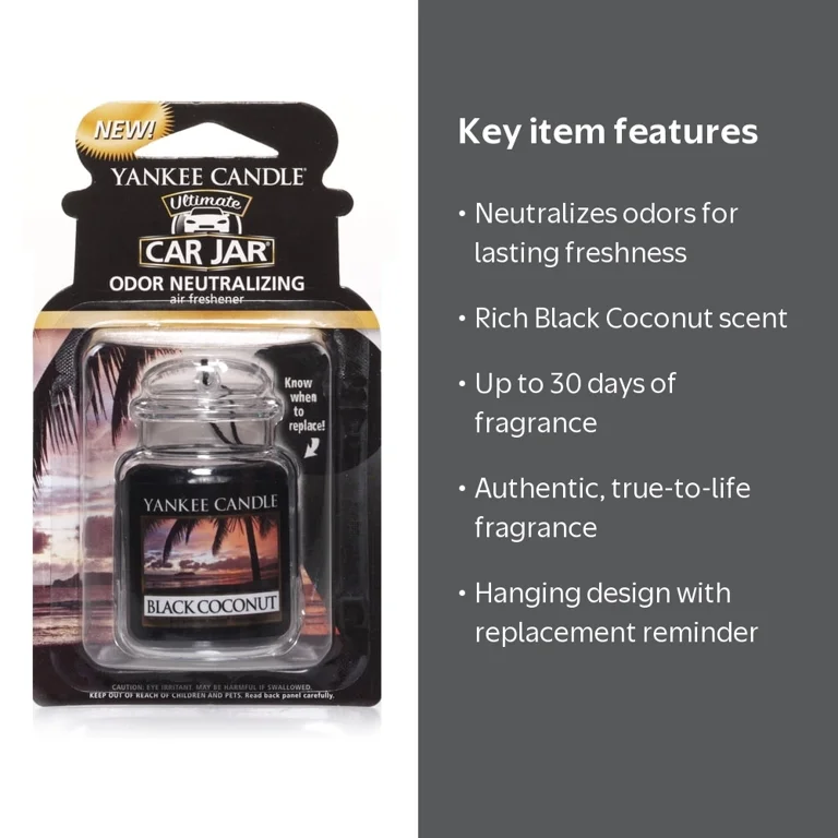 Yankee Candle Black Coconut Car Jar Ultimate