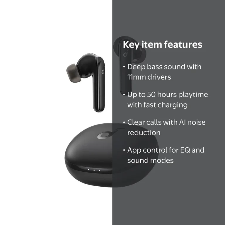ヘッドホン soundcore LIFE P3 BLACK Soundcore by Anker Life P3 Noise Cancelling Earbuds, Ultra Long