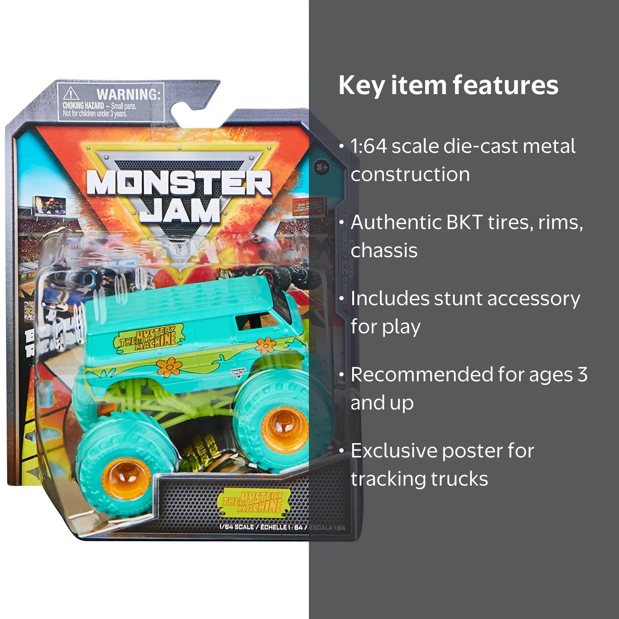 Monster Jam 2022 Spin Master 1:64 Diecast Truck with Bonus