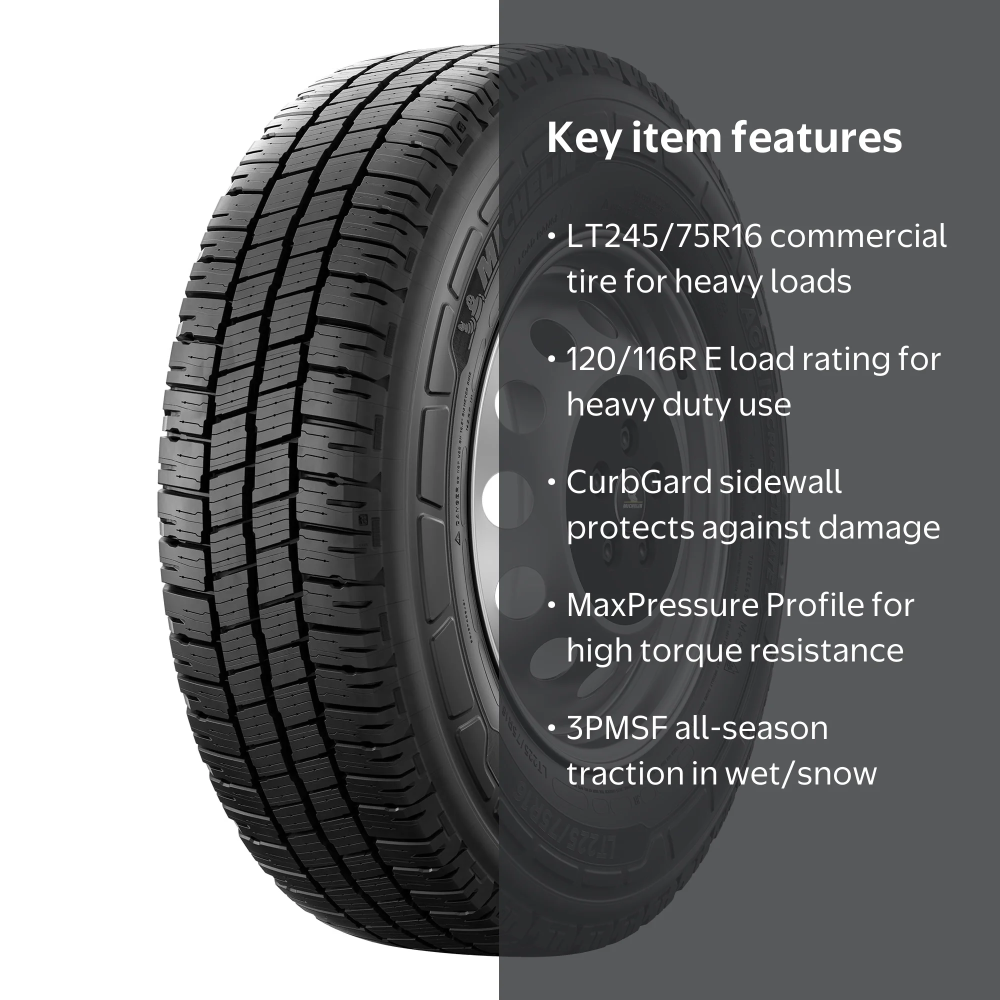 Michelin Agilis CrossClimate 2 LT245/75R16 120/116R E - Walmart.com