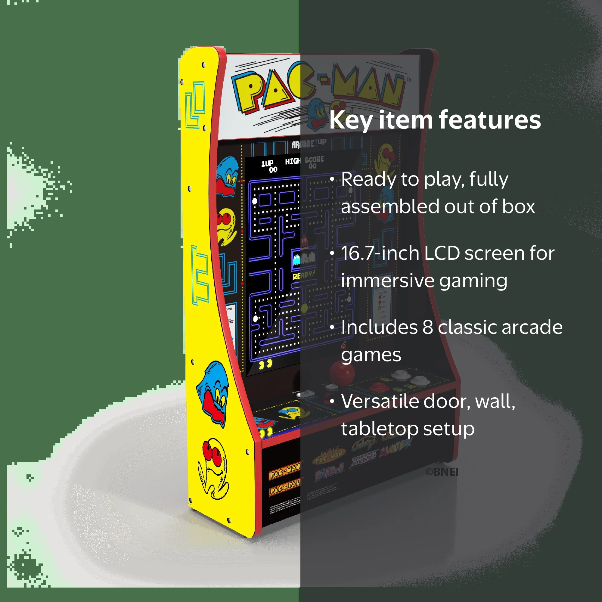 Arcade1UP Pac-Man Yellow Party-cade – 8 Games - Walmart.com