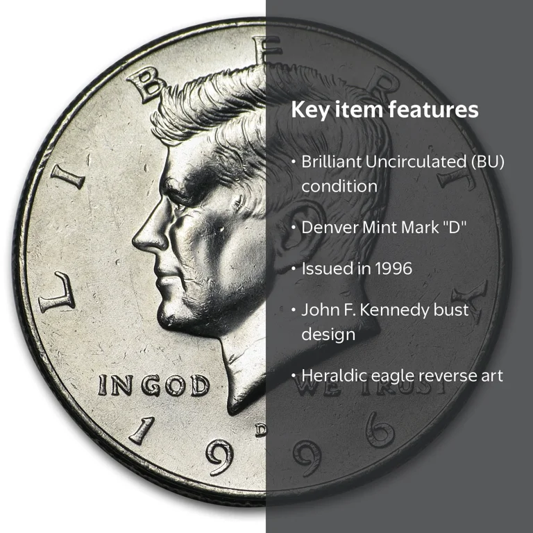 1996-D Kennedy Half Dollar BU - Walmart.com