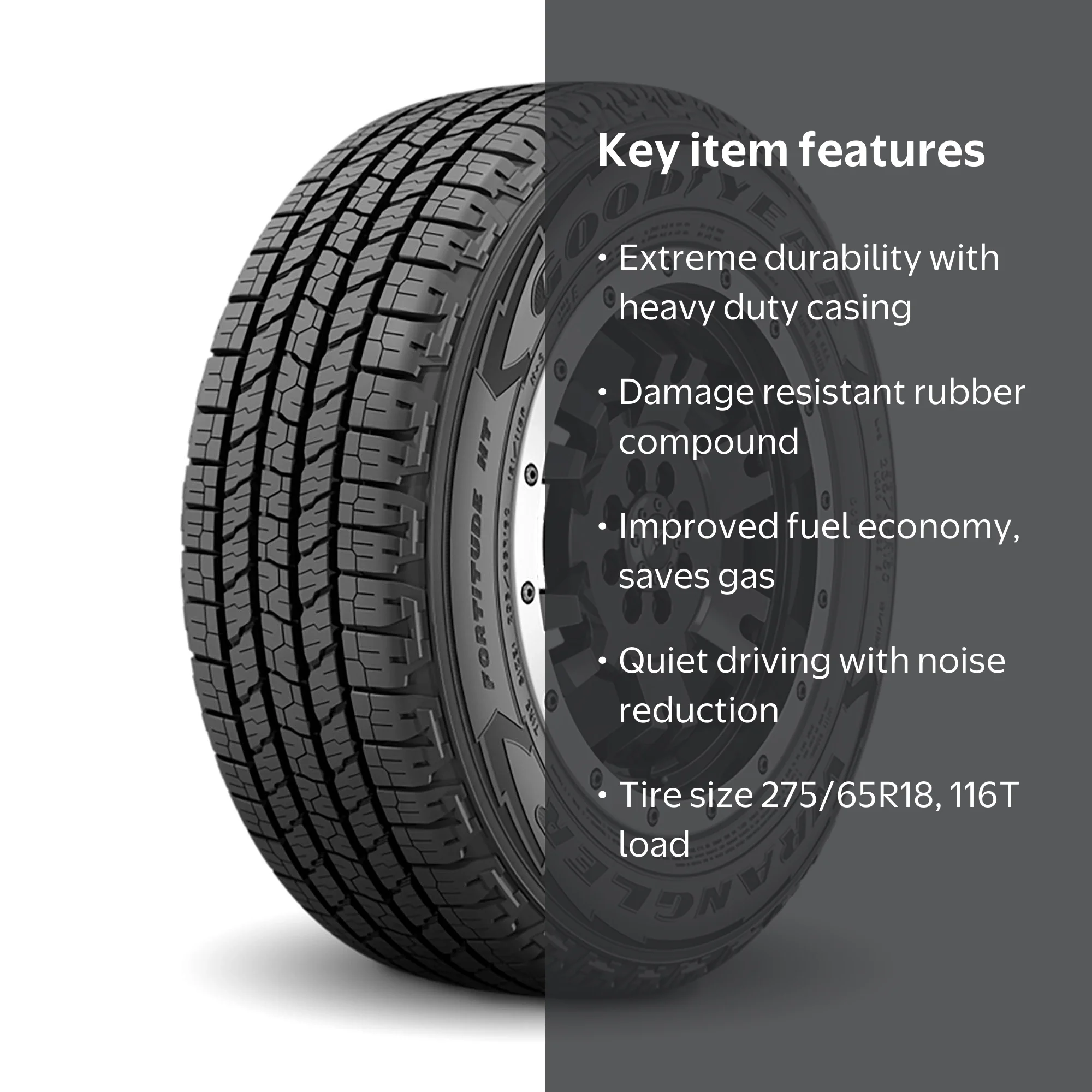 Goodyear Wrangler Fortitude HT 275/65R18 T - All-Season Tire