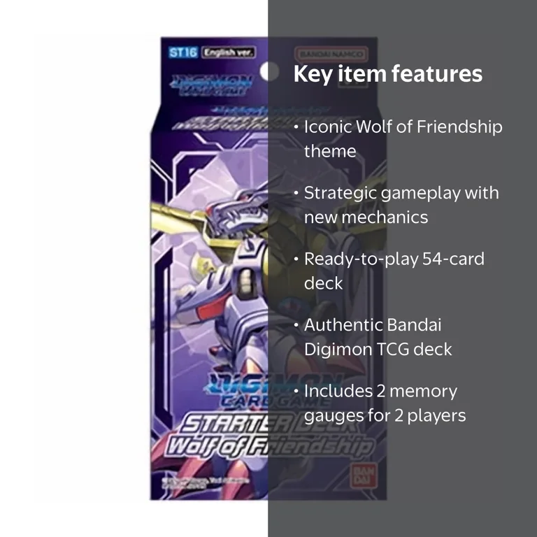 digimon card game walmart Game: Versus Royal Knights Booster Box Perfect for fans and players looking for new challenges and enhanced gameplay Bandai Digimon Wolf of Friendship