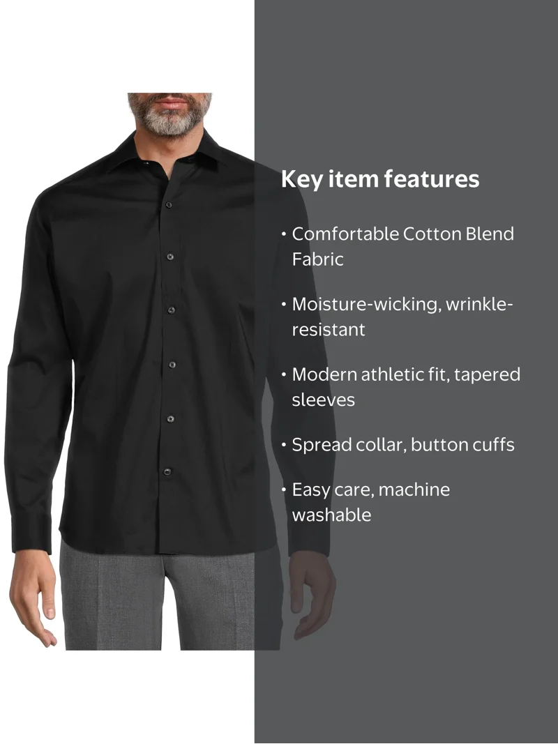 black dress shirt walmart George Men's Modern Fit etc All features you can think of about ideal Summer Shirts is reflecte Feature Walmart' Twill Overshirt Men's -