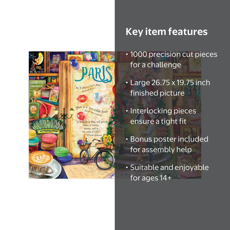 Buffalo Games Life is an Open Book Paris 1000-Piece 26.75 x 19.75